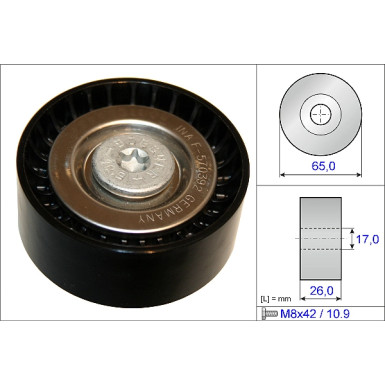 INA | Umlenk-/Führungsrolle, Keilrippenriemen | 532 0608 10