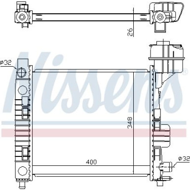 Nissens | Kühler, Motorkühlung | 62663