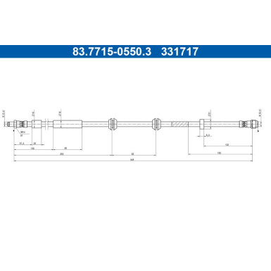 ATE | Bremsschlauch | 83.7715-0550.3