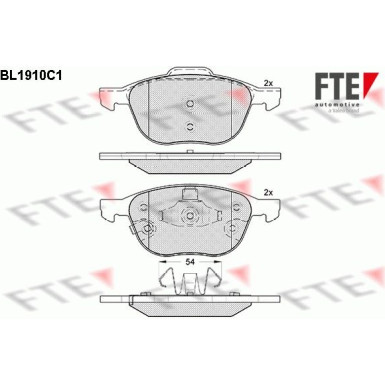 FTE | Bremsbelagsatz, Scheibenbremse | 9011082