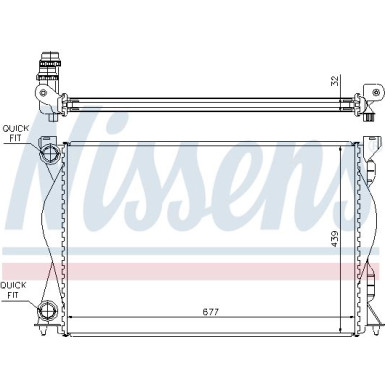 Nissens | Kühler, Motorkühlung | 60235A