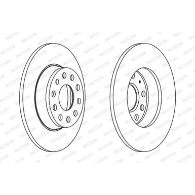 FERODO PREMIER Coat+ disc DDF1895C Bremsscheibe 272x10mm, 9, voll, beschichtet