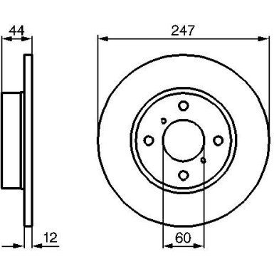 BOSCH | Bremsscheibe | 0 986 479 B45