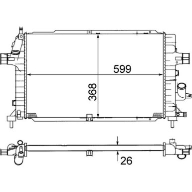 Mahle | Kühler, Motorkühlung | CR 1687 000S