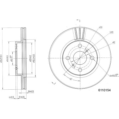 Metzger | Bremsscheibe | 6110154