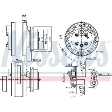 Nissens | Kompressor, Klimaanlage | 890368