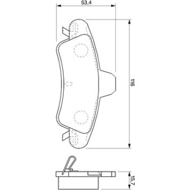 BOSCH | Bremsbelagsatz, Scheibenbremse | 0 986 424 744