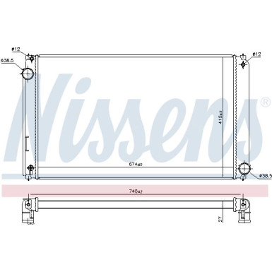 Nissens | Kühler, Motorkühlung | 606635