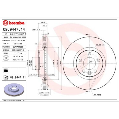 Brembo | Bremsscheibe | 09.9447.11