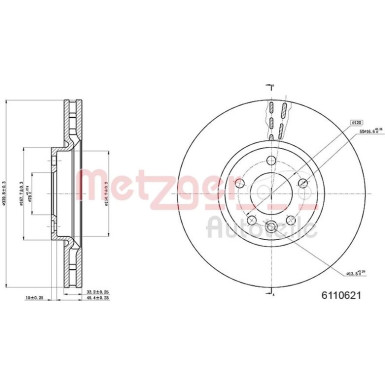 Metzger | Bremsscheibe | 6110621