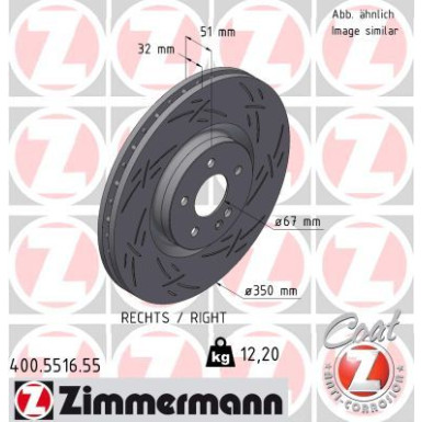 Zimmermann | Bremsscheibe | 400.5516.55