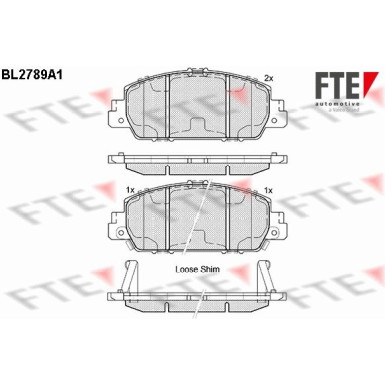 FTE | Bremsbelagsatz, Scheibenbremse | 9010983