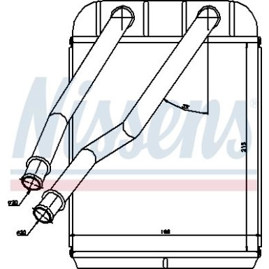 Nissens | Wärmetauscher, Innenraumheizung | 73975