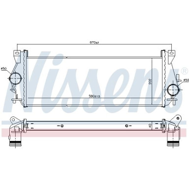 Nissens | Ladeluftkühler | 96199