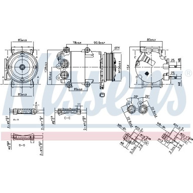 Nissens | Kompressor, Klimaanlage | 890392