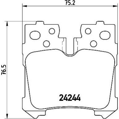 Brembo | Bremsbelagsatz, Scheibenbremse | P 83 076