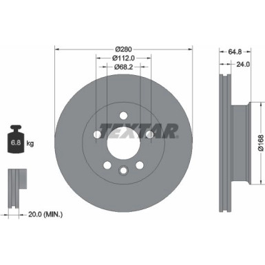 Textar | Bremsscheibe | 92056000