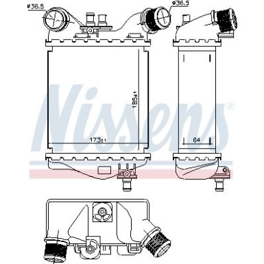 Nissens | Ladeluftkühler | 96168
