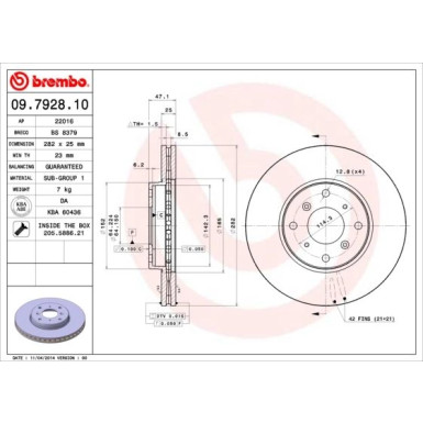 Brembo | Bremsscheibe | 09.7928.10