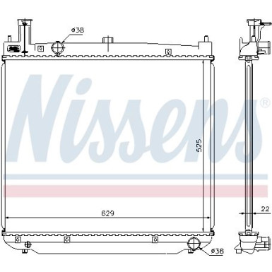 Nissens | Kühler, Motorkühlung | 64649A