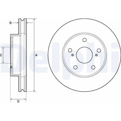 Delphi | Bremsscheibe | BG4758C