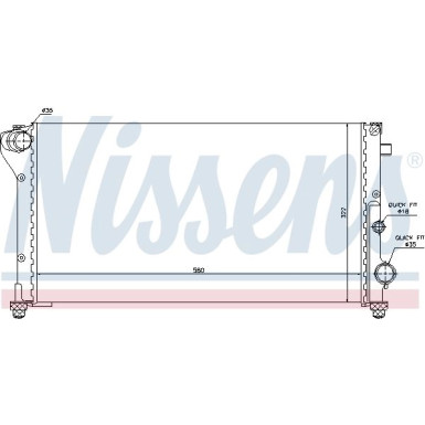 Nissens | Kühler, Motorkühlung | 617847