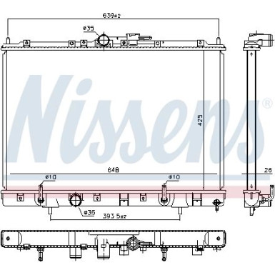 Nissens | Kühler, Motorkühlung | 628986