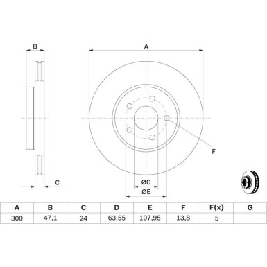 BOSCH | Bremsscheibe | 0 986 479 B44