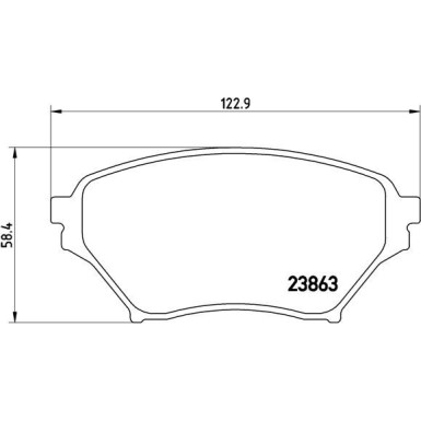 Brembo | Bremsbelagsatz, Scheibenbremse | P 49 029