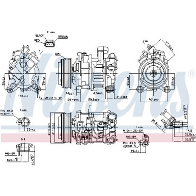 Nissens | Kompressor, Klimaanlage | 89585