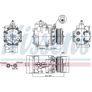 Nissens | Kompressor, Klimaanlage | 89248