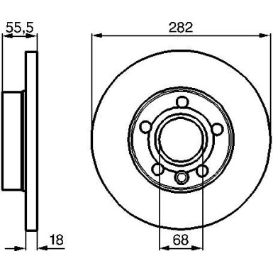 BOSCH | Bremsscheibe | 0 986 479 B54