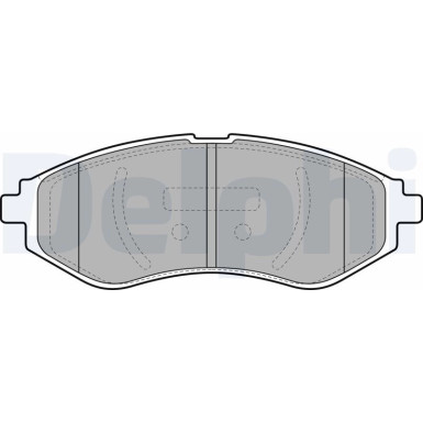 Delphi | Bremsbelagsatz, Scheibenbremse | LP1895