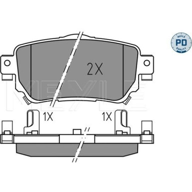 Meyle | Bremsbelagsatz, Scheibenbremse | 025 259 6515/PD