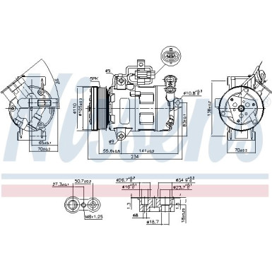 Nissens | Kompressor, Klimaanlage | 89216