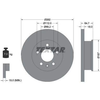 Textar | Bremsscheibe | 92058500