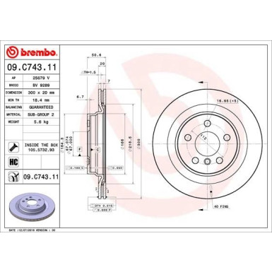 Brembo | Bremsscheibe | 09.C743.11