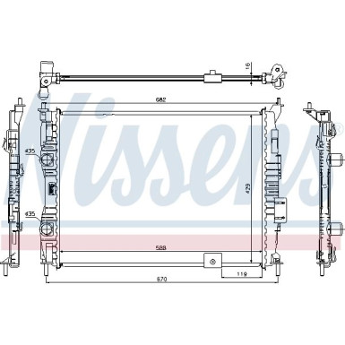 Nissens | Kühler, Motorkühlung | 67364