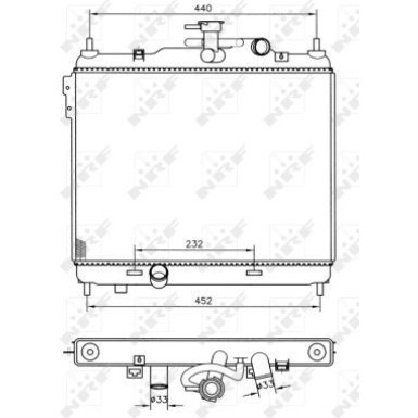 NRF | Kühler, Motorkühlung | 53360