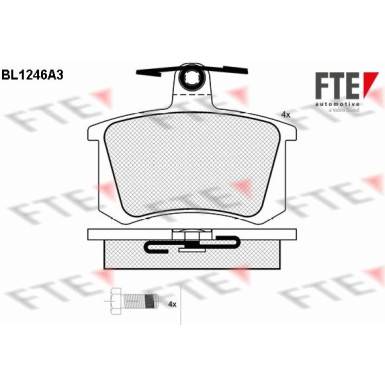 FTE | Bremsbelagsatz, Scheibenbremse | 9010072