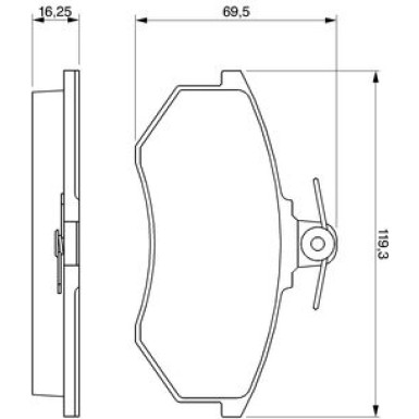 BOSCH | Bremsbelagsatz, Scheibenbremse | 0 986 466 698