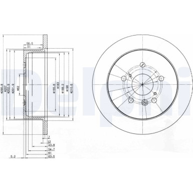 Delphi | Bremsscheibe | BG3779