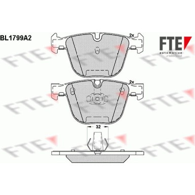 FTE | Bremsbelagsatz, Scheibenbremse | 9010371