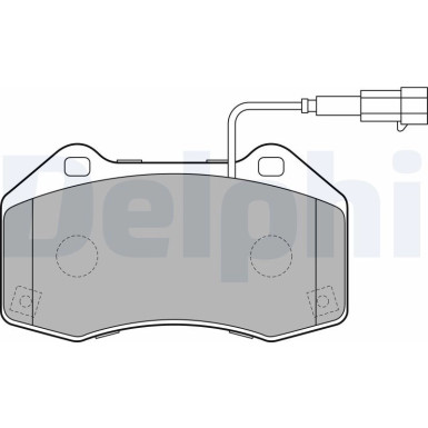 Delphi | Bremsbelagsatz, Scheibenbremse | LP2280