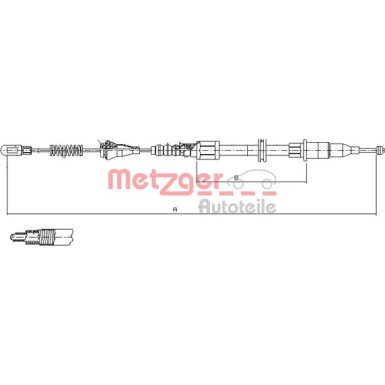 Metzger | Seilzug, Feststellbremse | 11.5753