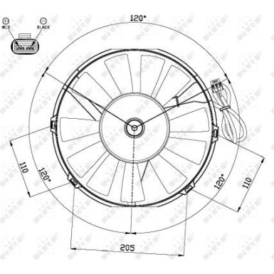 NRF | Lüfter, Motorkühlung | 47467
