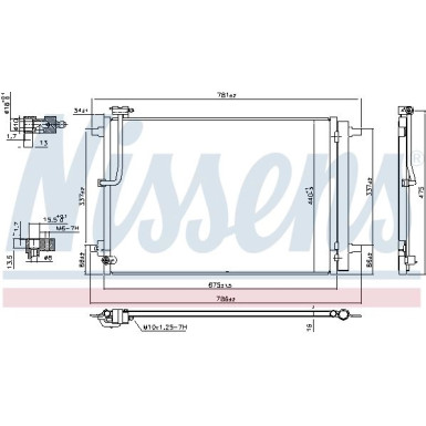 Nissens | Kondensator, Klimaanlage | 941077