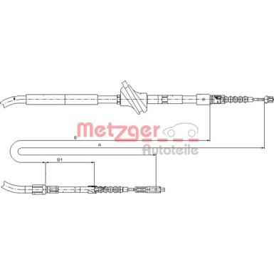 Metzger | Seilzug, Feststellbremse | 10.7583