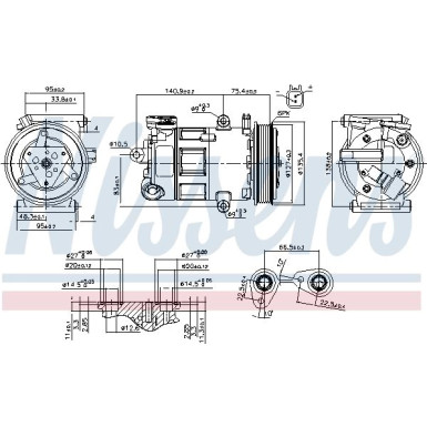 Nissens | Kompressor, Klimaanlage | 89348