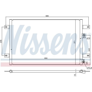 Nissens | Kondensator, Klimaanlage | 94251